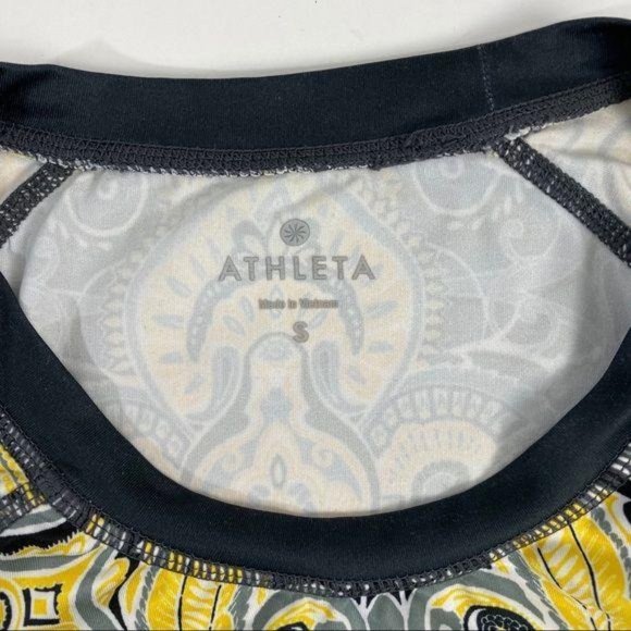 4/$25 Athleta Runaway Top Long Sleeve Damask Paisley Run Athletic Shirt Womens S - Picture 5 of 5